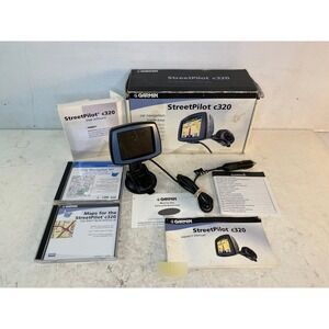 Garmin StreetPilot c320 Portable GPS Navigator Black Excellent Bundle with Box